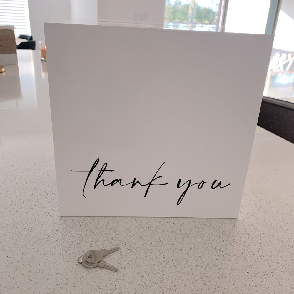 Thank you gift card box